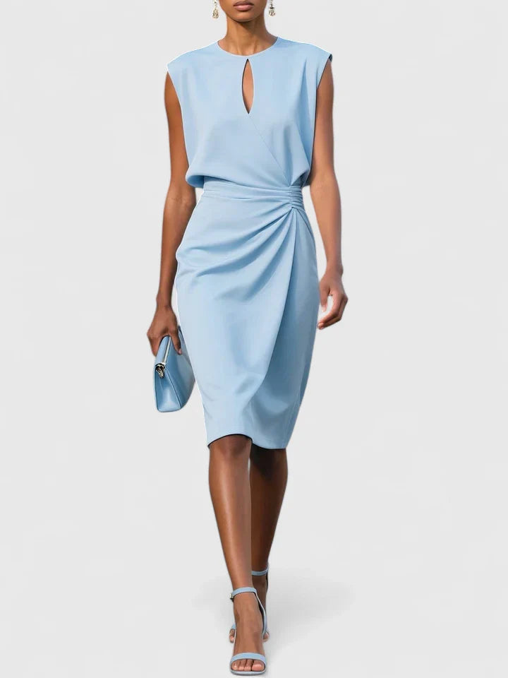 Sophisticated dress featuring a sleek cut and versatile elegance, available in multiple colors, perfect for any occasion. 0