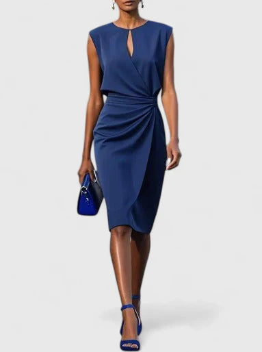 Sophisticated dress featuring a sleek cut and versatile elegance, available in multiple colors, perfect for any occasion. 1
