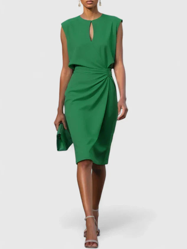Sophisticated dress featuring a sleek cut and versatile elegance, available in multiple colors, perfect for any occasion. 2