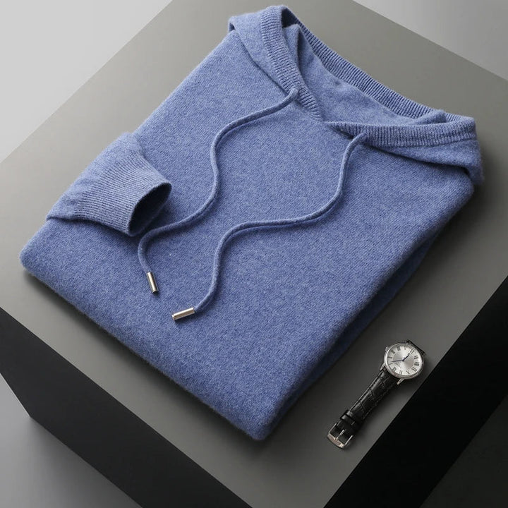Unisex Knitted Hoodie with Long Length – 100% Merino Wool and Cashmere for Autumn & Winter 3
