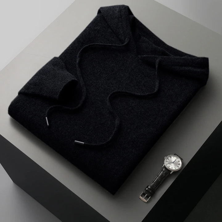 Unisex Knitted Hoodie with Long Length – 100% Merino Wool and Cashmere for Autumn & Winter 4