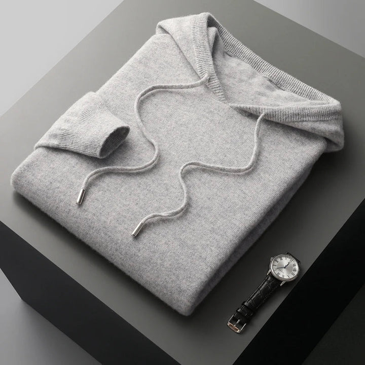 Unisex Knitted Hoodie with Long Length – 100% Merino Wool and Cashmere for Autumn & Winter 6