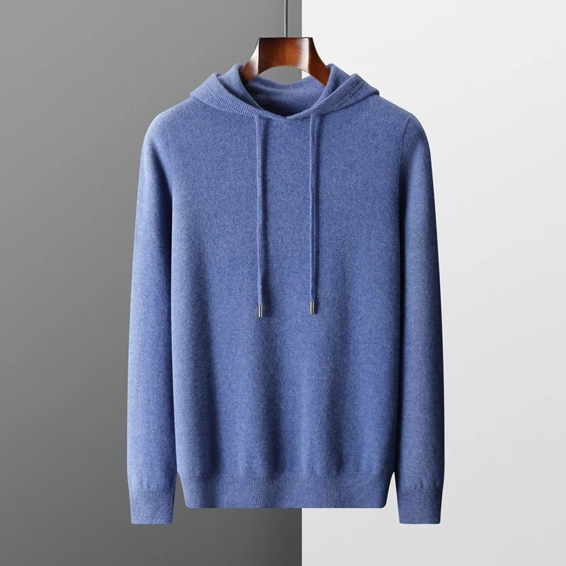 Unisex Knitted Hoodie with Long Length – 100% Merino Wool and Cashmere for Autumn & Winter 8