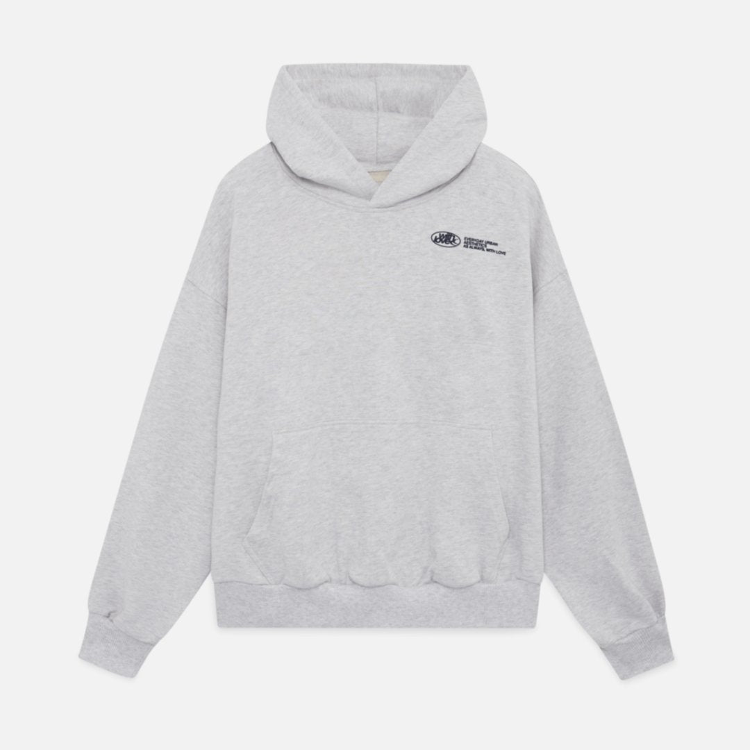 Unisex oversized hoodie featuring a bold graphic design, made from heavyweight cotton-blend fleece for comfortable and stylish streetwear. 3