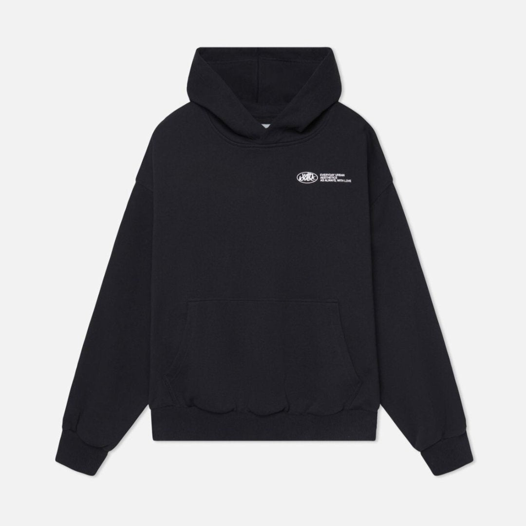 Unisex oversized hoodie featuring a bold graphic design, made from heavyweight cotton-blend fleece for comfortable and stylish streetwear. 6