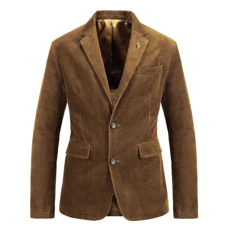 Velvet Blazer with Two-Button Closure for Versatile Styling – Classic Soft Texture 0