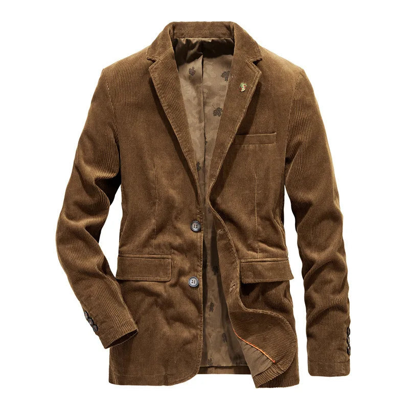 Velvet Blazer with Two-Button Closure for Versatile Styling – Classic Soft Texture 1