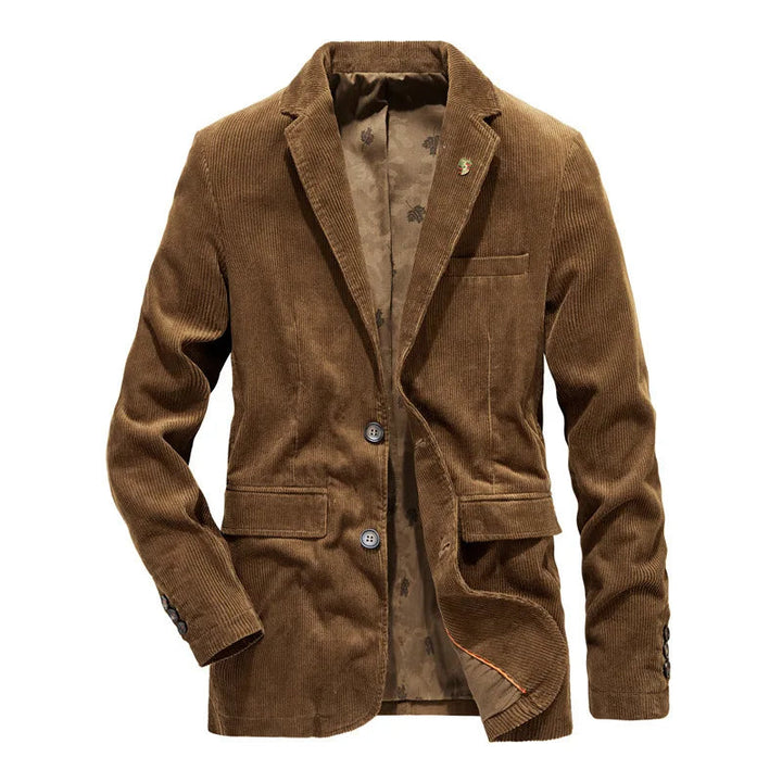 Velvet Blazer with Two-Button Closure for Versatile Styling – Classic Soft Texture 1