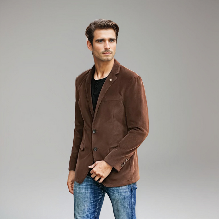 Velvet Blazer with Two-Button Closure for Versatile Styling – Classic Soft Texture 6