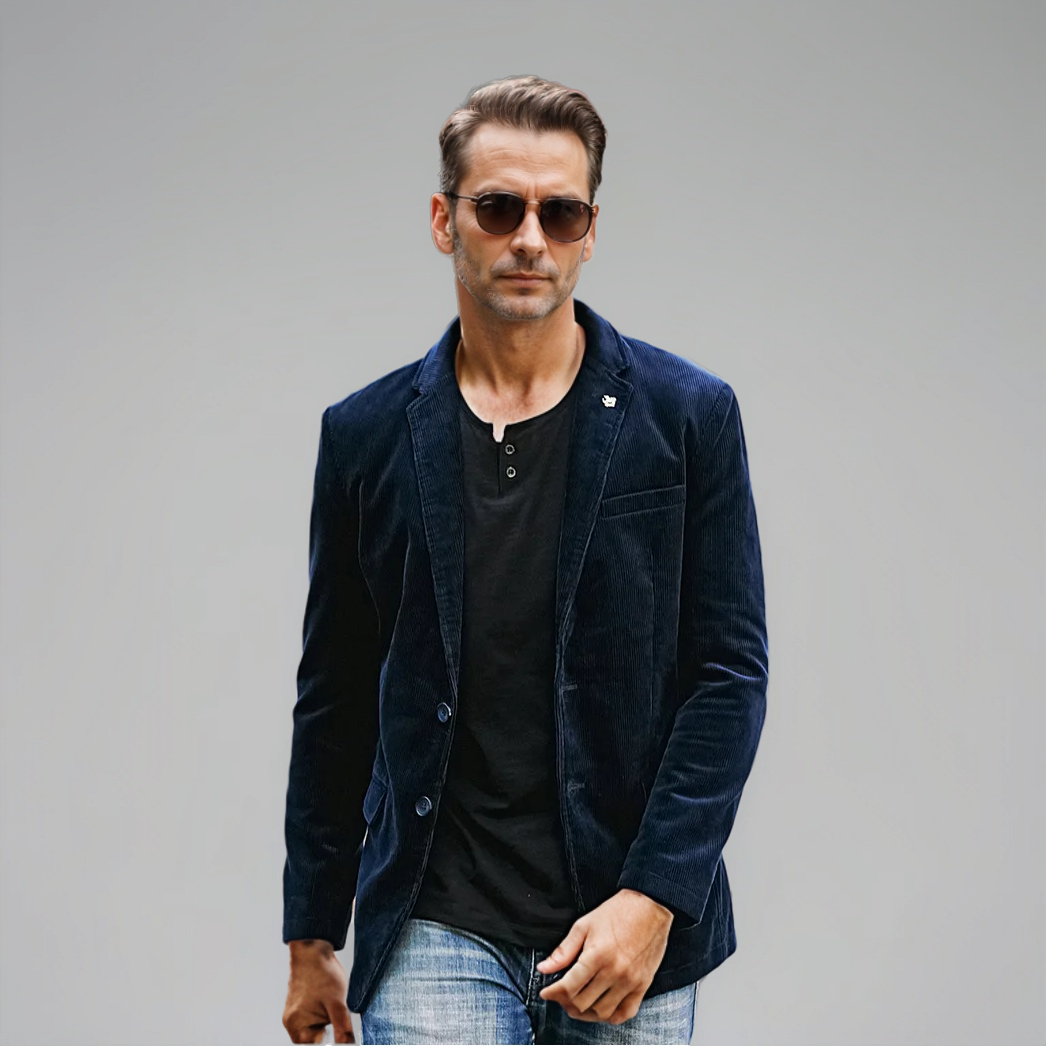 Velvet Blazer with Two-Button Closure for Versatile Styling – Classic Soft Texture 7
