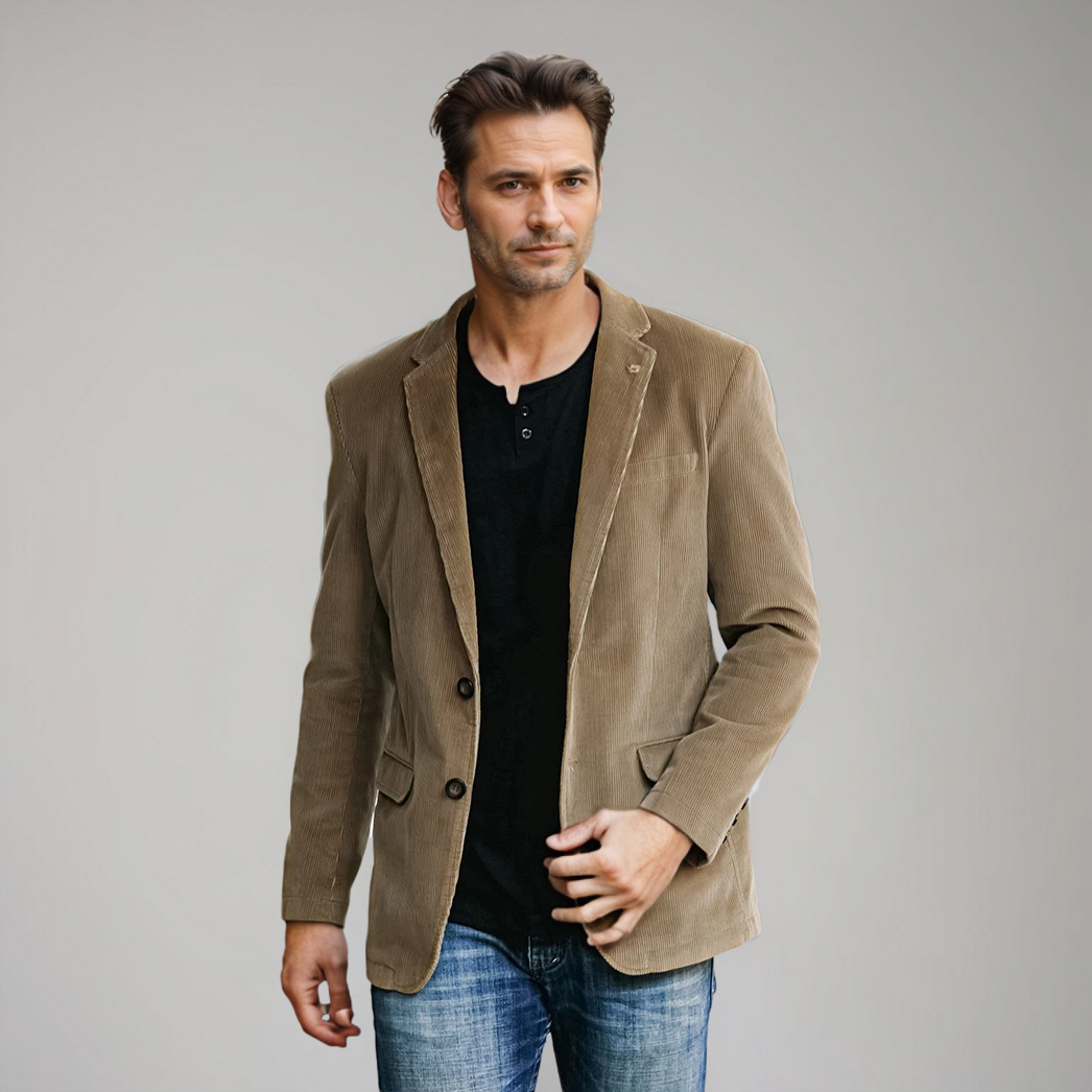 Velvet Blazer with Two-Button Closure for Versatile Styling – Classic Soft Texture 8