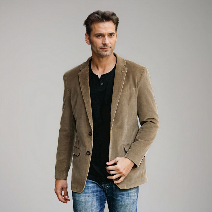 Velvet Blazer with Two-Button Closure for Versatile Styling – Classic Soft Texture 8