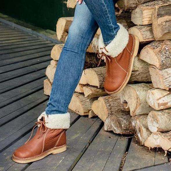 Waterproof Winter Boots with Non-Slip Sole and Versatile Collar – PU Leather, Wool Lined for Women 3