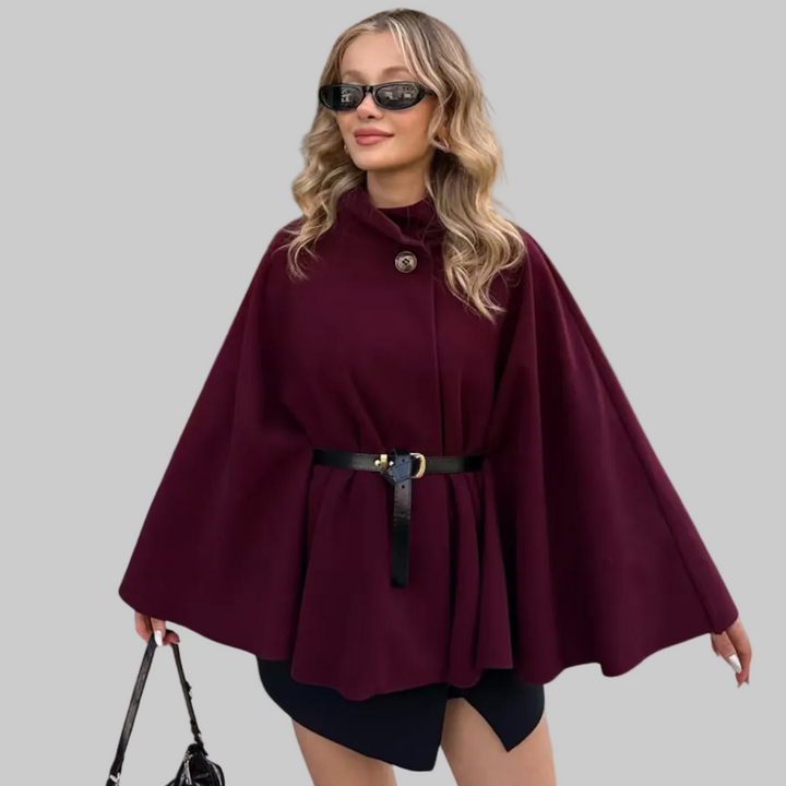 Women’s Belted Cape Coat