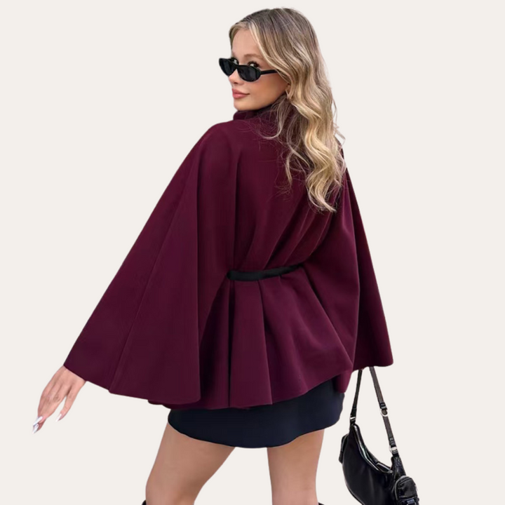 Women’s Belted Cape Coat