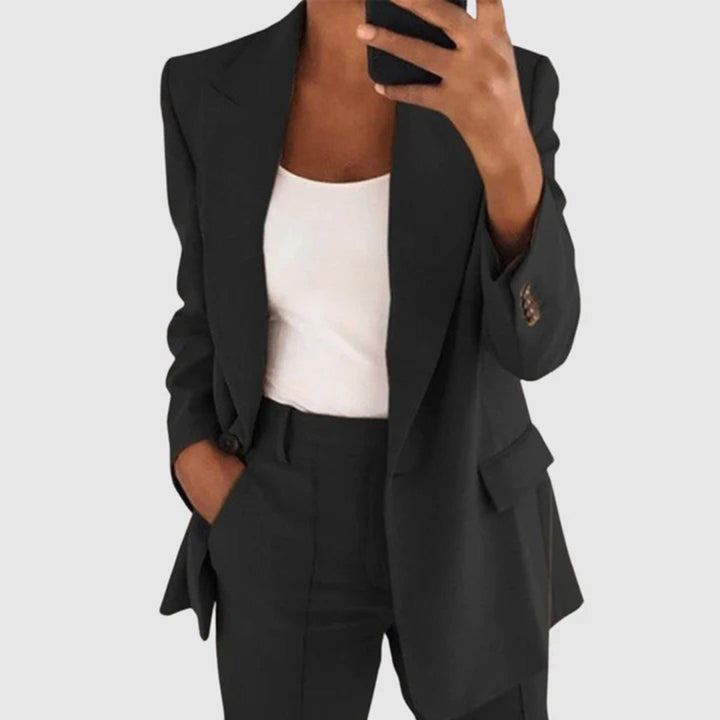 Women's Blazer Trouser Set – Elegant Two-Piece with Soft Fabric and Modern Fit 0