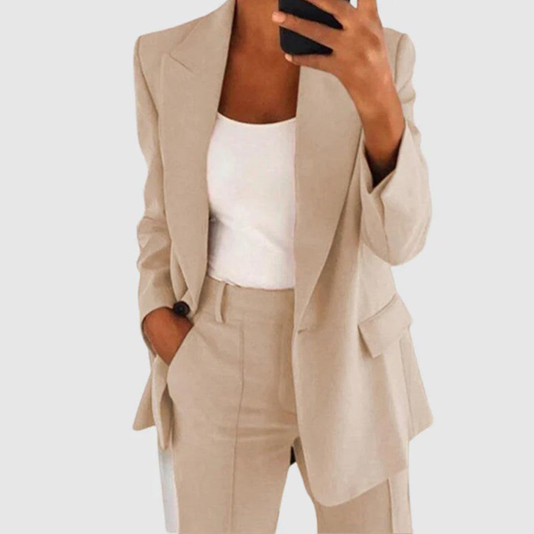 Women's Blazer Trouser Set – Elegant Two-Piece with Soft Fabric and Modern Fit 1