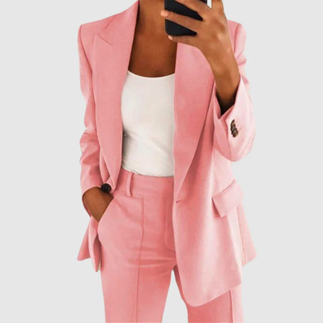 Women's Blazer Trouser Set – Elegant Two-Piece with Soft Fabric and Modern Fit 2