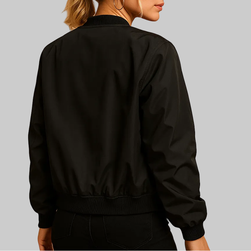 Women’s Bomber Jacket with Ribbed Cuffs