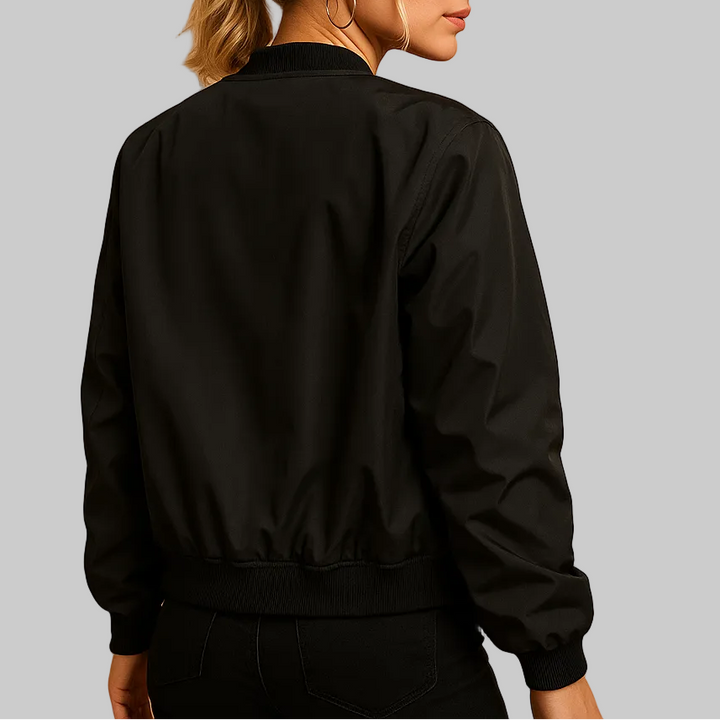 Women’s Bomber Jacket with Ribbed Cuffs