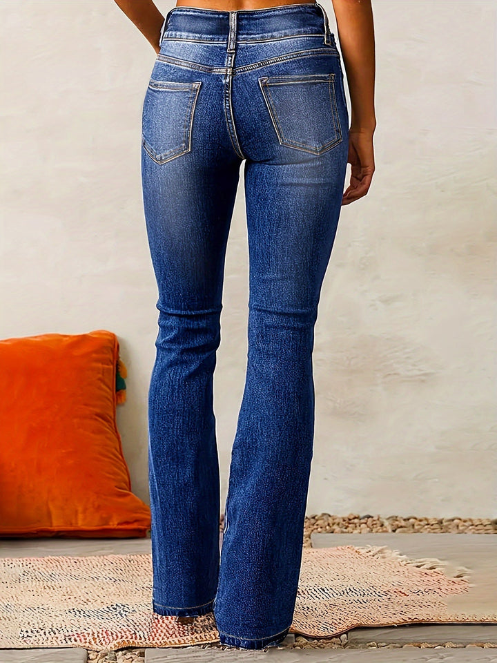 Women's Bootcut Jeans with High-Rise Waist and Stretch Denim – Flattering Fit for Casual and Evening Wear 3