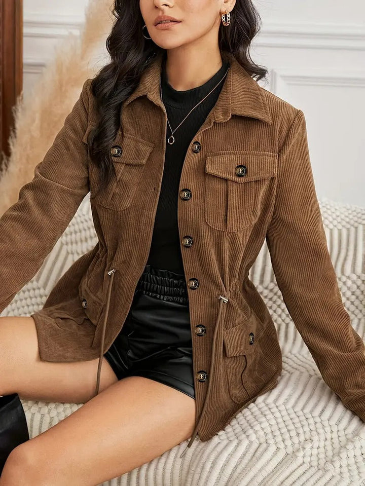 Women’s Corduroy Jacket with Multiple Pockets