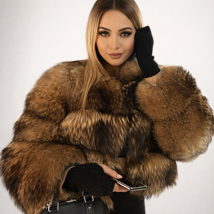 Women’s Cropped Jacket with Soft Texture