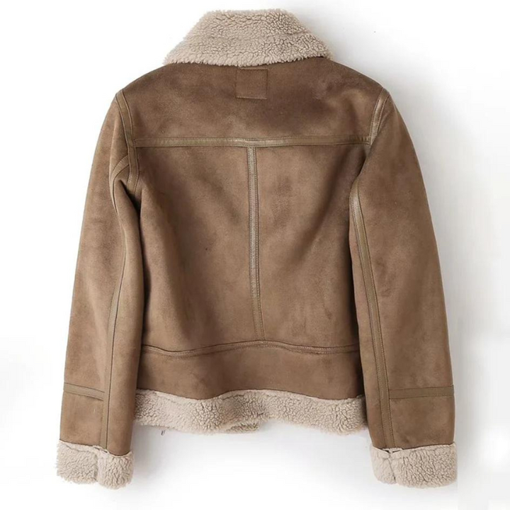 Women's Leather Jacket with Sherpa Lining for Winter Warmth – Classic Style and Durable Comfort 2