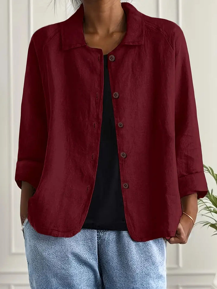 Women's Lightweight Jacket with Button Front – Casual Minimalist Design – Comfortable Loose Fit 11