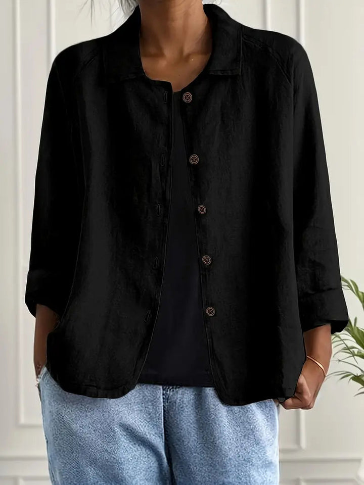 Women's Lightweight Jacket with Button Front – Casual Minimalist Design – Comfortable Loose Fit 5
