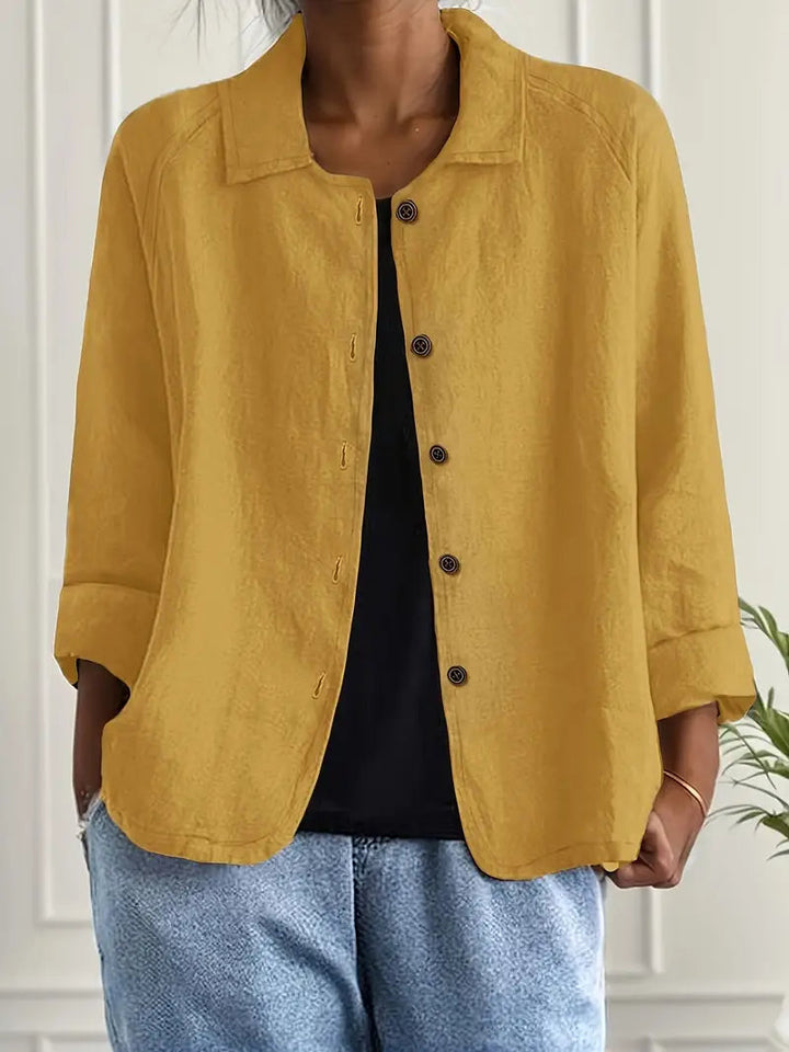Women's Lightweight Jacket with Button Front – Casual Minimalist Design – Comfortable Loose Fit 8