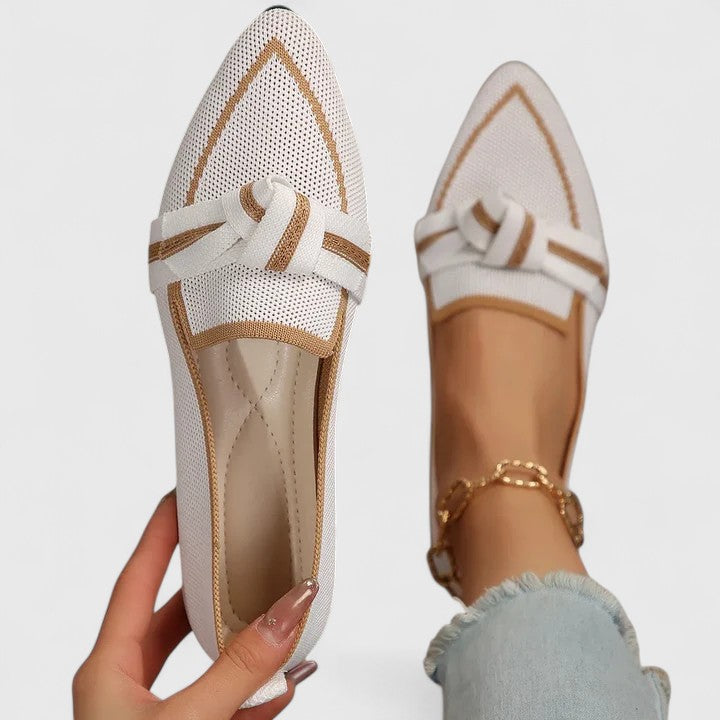 Women's Loafers with Orthopedic Support and Pointed Toe Design – Elegant Button Detail 0
