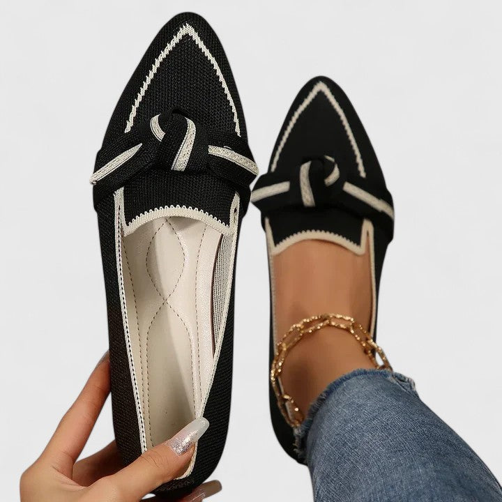 Women's Loafers with Orthopedic Support and Pointed Toe Design – Elegant Button Detail 3