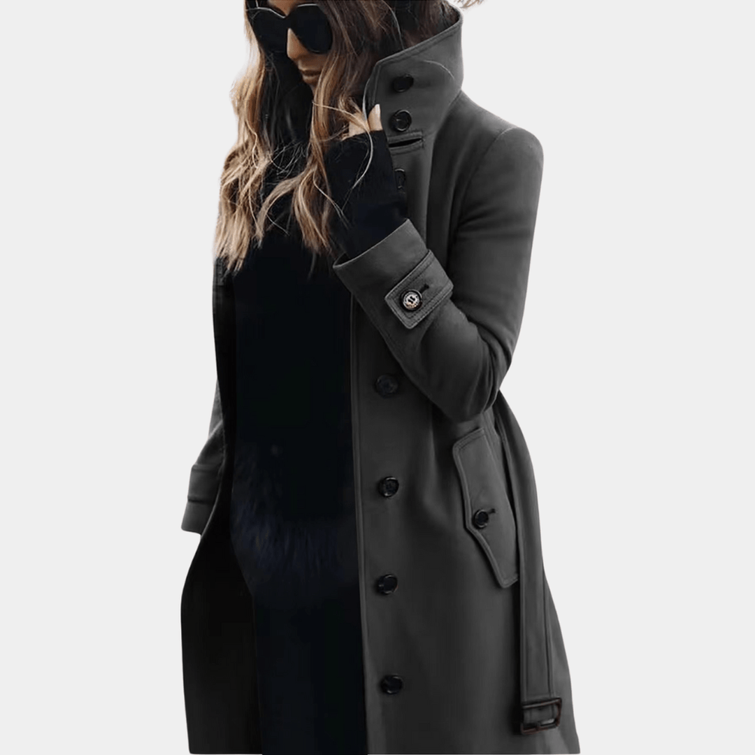 Women’s Long Coat with Button Front