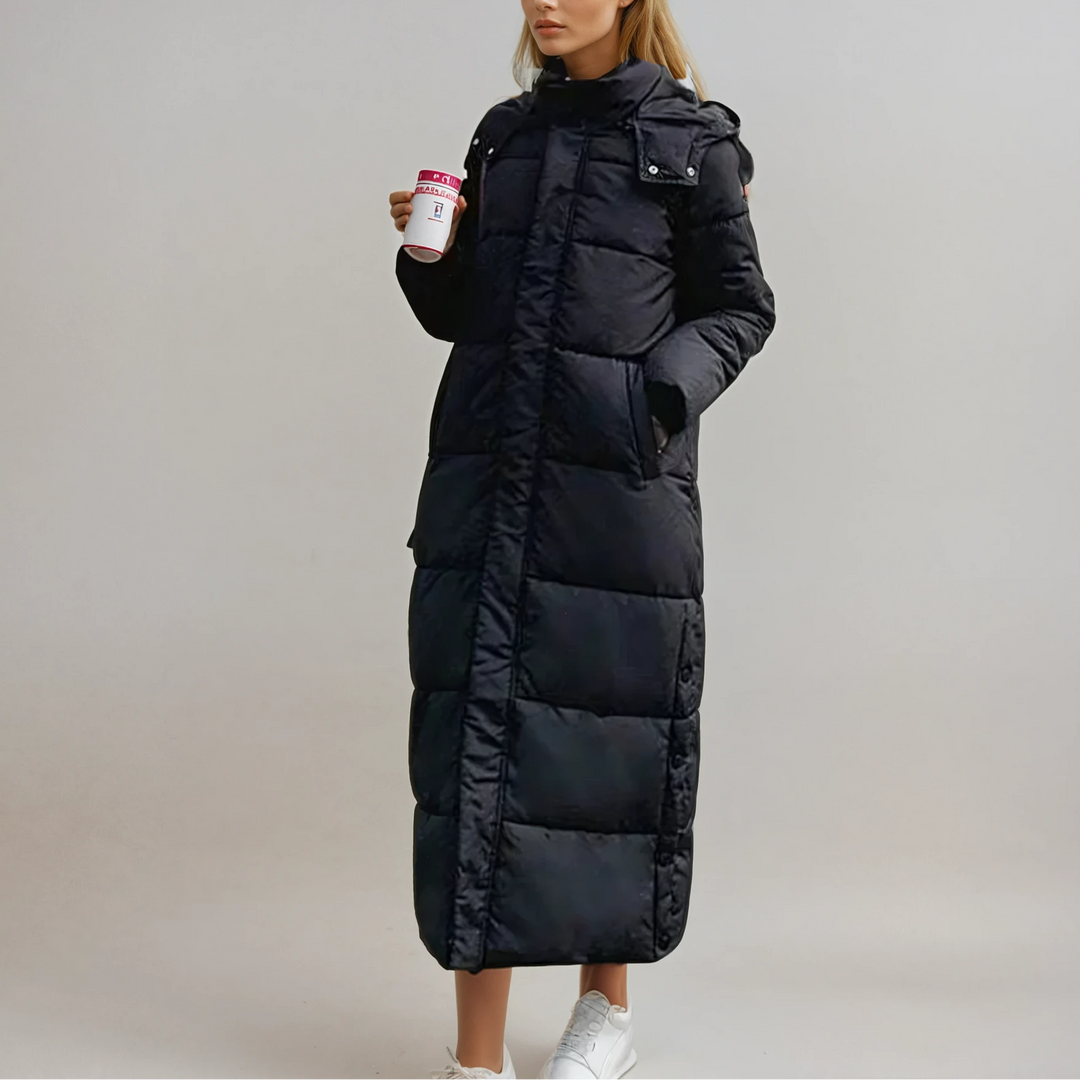 Women’s Long Puffer Coat with Hood
