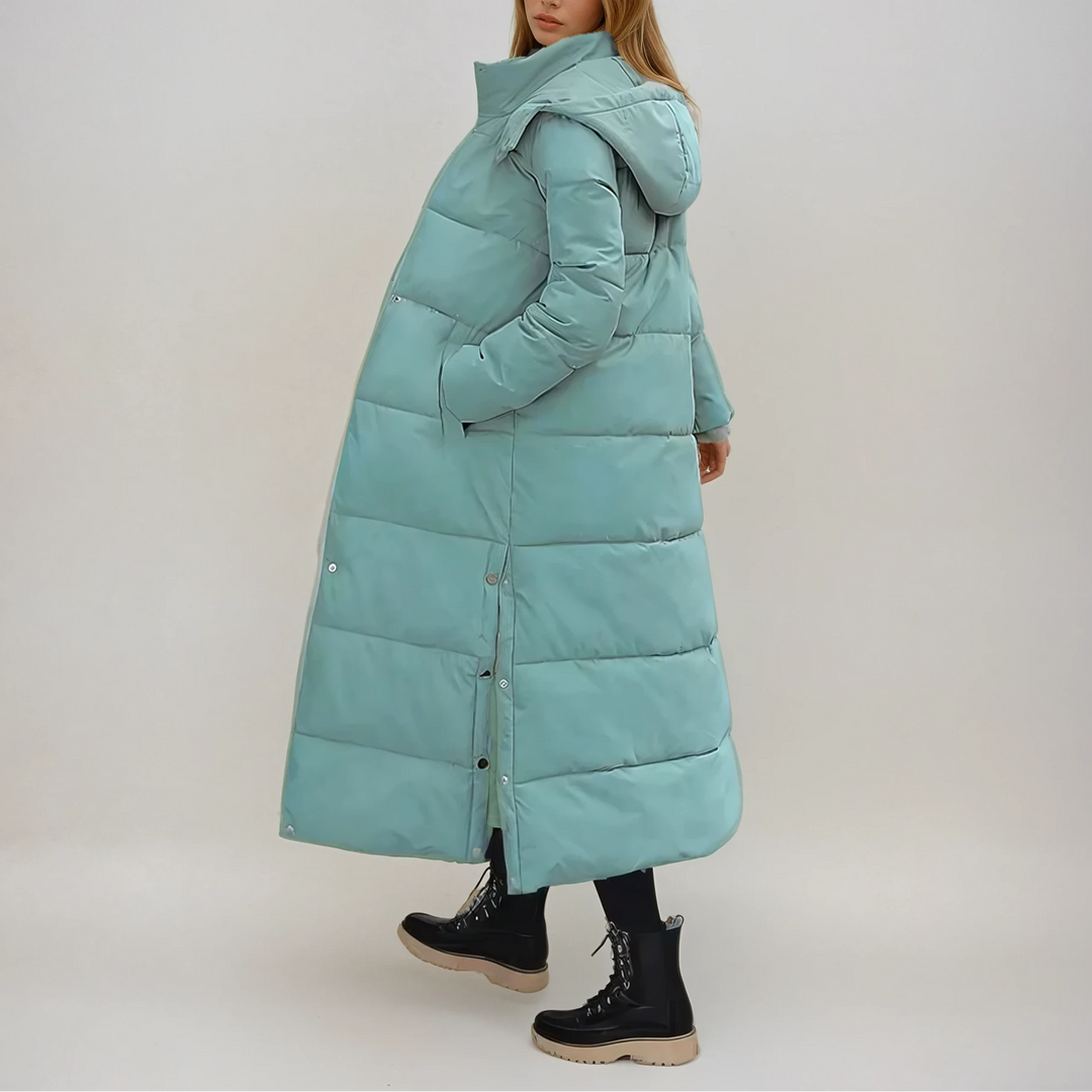 Women’s Long Puffer Coat with Hood