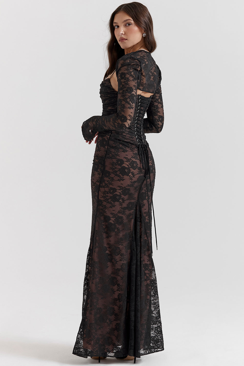 Women's Maxi Dress with Flowing Fabric and Long Sleeves – Elegant Formal Dress for Any Occasion 7