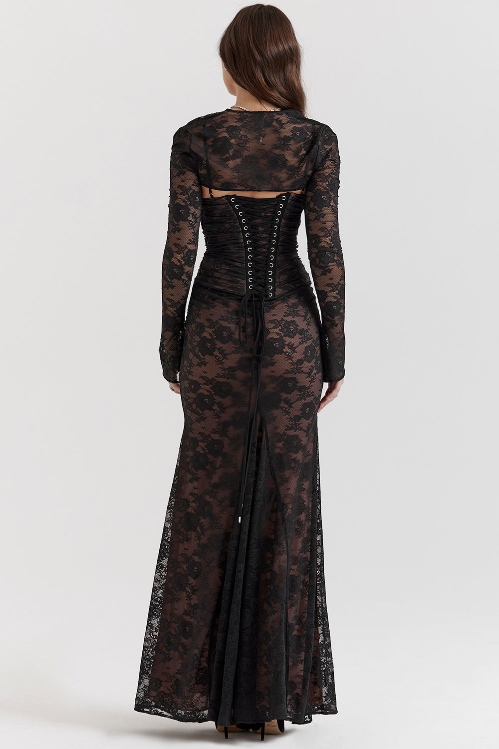Women's Maxi Dress with Flowing Fabric and Long Sleeves – Elegant Formal Dress for Any Occasion 8