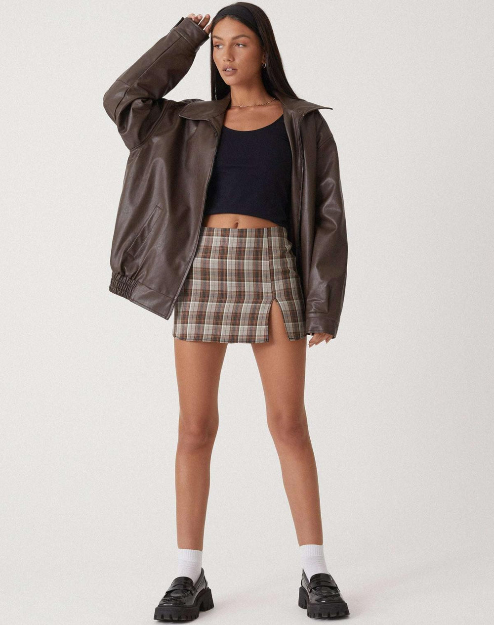 Women's Oversized PU Leather Jacket – Casual Fit for Autumn and Winter 1
