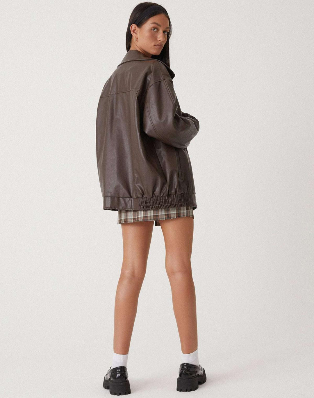 Women's Oversized PU Leather Jacket – Casual Fit for Autumn and Winter 3