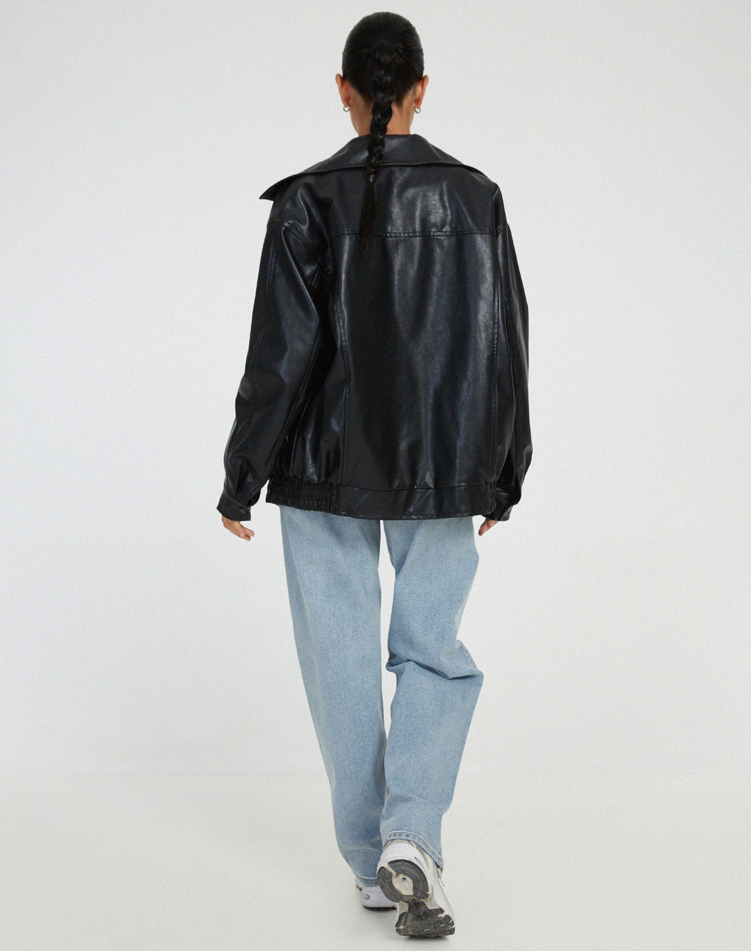 Women's Oversized PU Leather Jacket – Casual Fit for Autumn and Winter 5