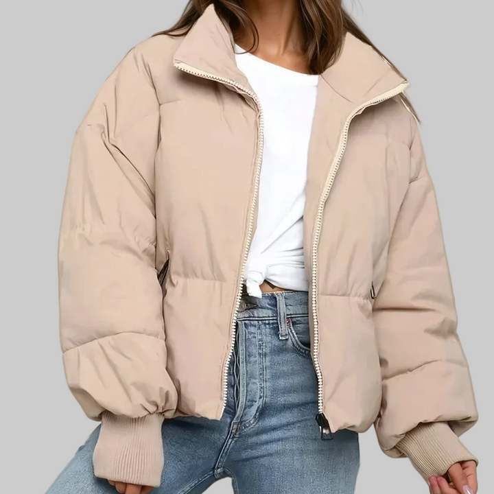Women’s Puffer Jacket with Elastic Cuffs