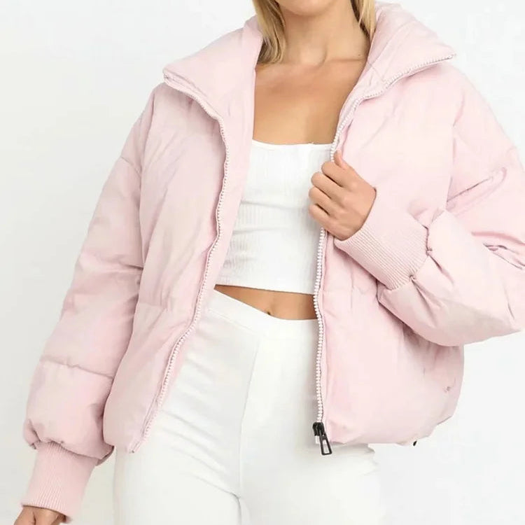 Women’s Puffer Jacket with Elastic Cuffs