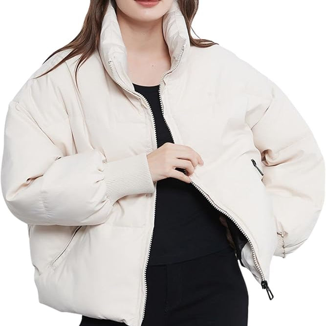 Women’s Puffer Jacket with Elastic Cuffs