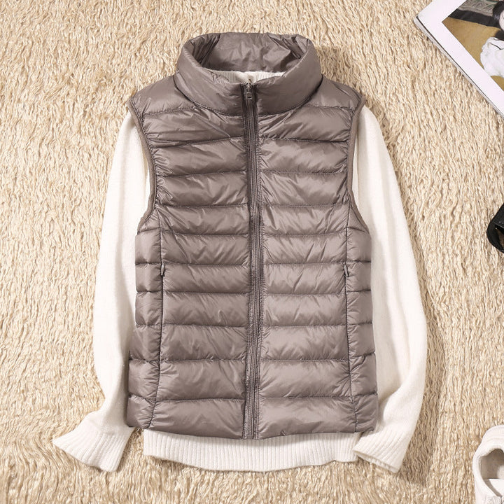 Women's Puffer Vest with Lightweight Insulation and Ergonomic Design – Black Quilted Vest for Versatile Outdoor Wear 0