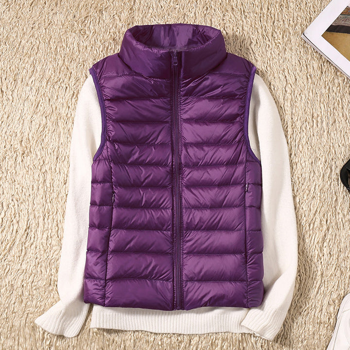 Women's Puffer Vest with Lightweight Insulation and Ergonomic Design – Black Quilted Vest for Versatile Outdoor Wear 11