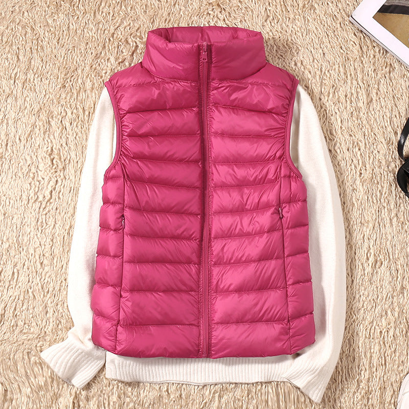 Women's Puffer Vest with Lightweight Insulation and Ergonomic Design – Black Quilted Vest for Versatile Outdoor Wear 12