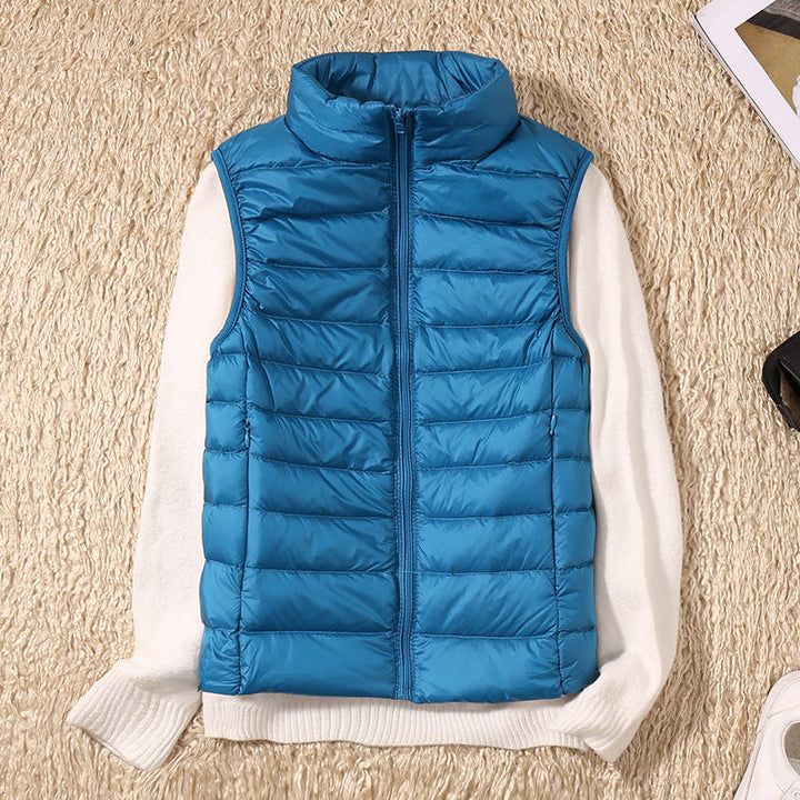 Women's Puffer Vest with Lightweight Insulation and Ergonomic Design – Black Quilted Vest for Versatile Outdoor Wear 14