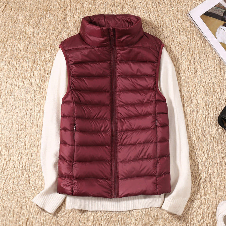 Women's Puffer Vest with Lightweight Insulation and Ergonomic Design – Black Quilted Vest for Versatile Outdoor Wear 8