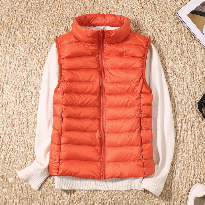 Women's Puffer Vest with Lightweight Insulation and Ergonomic Design – Black Quilted Vest for Versatile Outdoor Wear 9